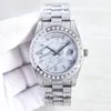 Mens Mechanical Watches Luxury Full Diamond 40 Mm Precision And Durabilit Automatic Movement And Stainless Steel Case Sapphire Glass