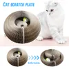 Cat Furniture Scratchers Magic Organ Scratch Board Pet Scratching Round Forme Folding Korrugerad kull Stor klo och klåda Tool Toy 230106