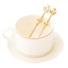 Цинк -сплав корона в форме ложки кофейная ложка Spoon Золотое серебряное медовое молоко помешивание ложки свадебное детское подарок с коробкой Bh6908 tyj