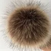 Berets Natürliche DIY Pelz Pompon Ball Für Kappe Tasche Schal Zubehör Pompom Waschbären Pom Hut Mützen 13-15 cm