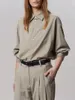 Blouses feminina French Women's Wool Blend Blusa Simples Temperamento Senhoras de Manga Longa de Escritório de Office Single Use camisa e tops