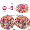 Acrylic Plastic Lucite 500Pc/Lot Dia.6.6Mm Mixed Letter Acrylic Beads English Alphabet Spacer Charm Bead Fit For Diy Bracelet Neck Dh0Wa