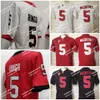 Stanford rouge 5 Christian McCaffrey maillot de football 5 Kelee Ringo blanc maillots de football universitaire hommes cousus