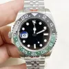 2023 U1 Toppkvalitet AAA ST9-klocka g￥r Destro Black Green Bezel Ceramic Automatic Mechanical Rostly Steel Big Magnifier Sapphire Glass 40mm Men Watches