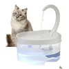 Cat Bowls matare Pet Matic Circation Drinking Fountain Feeder Drink Filter levererar Hållbar vattendispenser 220323 Drop Delivery DHFHC