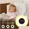 Other Clocks Accessories Yooap Wake Light Alarm Clock Led Bedside With Touch Control Sunrise Simation Sn Function 6 Natural Drop D Dhmnz