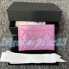 Womens Men designer korthållare plånböcker semester 4 kortfickor med lådans serienummer mynt pursar plånbok handväska quiltad lammskinn läder lyxiga nyckelpås korthållare
