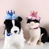 Abbigliamento per cani Copricapo per animali domestici Copricapo con paillettes Accessorio per cosplay adatto alla pelle Cappello di pizzo per cani piuttosto belli