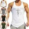 Running Jerseys Gym Tank Top Men Letter Printing Wiara