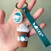 سلاسل المفاتيح الكلاسيكية PVC Threedimensional Star Dad Milk Tea Coffee Coffe Chain Carn Ring Cake Decoration Blind