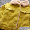 Jackets Baby Girls Boys Casual Winter Warm Jacket For Kids Plush Cotton Coat Children Lapel Outerwear 03 Y Toddler Christmas Clothes Dholi