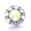 Charms Colorf Rainbow Crystal Vintage Sier Color Snap -knapp Kvinnes smycken Fynd Rhinestone 18mm Metal Snaps Knappar Diy Armband Dhkoy