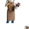 Aprons Senyue Adt Apron Canvas Floral Work Clothes Barbecue Kitchen Women Custom1 Drop Delivery Home Garden Textiles Dhzjl