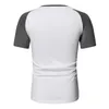 T-shirts pour hommes Pack de hommes été décontracté imprimé bloc de couleur manches courtes raglan rond noir chemise boutonnée à manches longues pour hommes