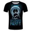 Herren-T-Shirts, Halloween-Party, benutzerdefinierte 3D-Männer und Frauen, Hip-Hop, kurzärmelig, lässig, modisch, cooles Rundhals-Shirt