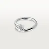 damringar designer lovers ring Lyxsmycken storlek 6-11 Titanlegering Guldpläterad Diamond Craft Mode Accessoarer Never FadeDiamanter kärleksringar