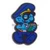 Shoe Parts Accessories Charms Wholesale Cute Blue Elf Cartoon Clog Pvc Decoration Buckle Soft Rubber Clog Fast Ship Drop Delivery S Dhsyo