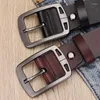 Belts Cow Leather Belt For Men Genuine Strap Buckle Fancy Vintage Jeans Cintos Masculinos Ceinture Homme