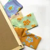 Skarpetki dla kobiet kreskówka słonecznika krótka bawełna dziewczyny koreański styl preppy słodki kwiat wiosny lato japoński harajuku sokken1