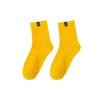 Femmes chaussettes bonneterie automne et hiver Mme Tube coton quotidien rayé Couple mode tissu normes sauvage couleur Pure