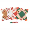 Christmas Decorations 12pcs Gift Boxes Ribbon Triangle Party Xmas Paper Favour Candy Sweets