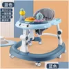 Baby Walkers Walker With 6 Mute Rotating Wheels Anti Rollover Mtifunctional Child Seat Walking Aid Assistant Toy 976 D3 Drop Deliver Dhf4V