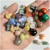 Stone 20Mm Mushroom Statue Natural Gems Hand Carved Decoration Reiki Healing Quartz Crystal Gift Room Ornament Trinket Drop Delivery Dhjir