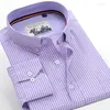 Męskie koszule 6xl 7xl 8xl 9xl 10xl Classic Oxford Cotton Check Shirt Spring 2023 Marka odpowiedzialna za męską modę z długim rękawem