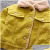 Jackets Baby Girls Boys Casual Winter Warm Jacket For Kids Plush Cotton Coat Children Lapel Outerwear 03 Y Toddler Christmas Clothes Dholi