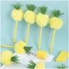 Gel Pens Pineapple Shaped Fuzzy Ball Pen Cute Fluffy As Plush School 16Pcs/Lot1 Drop Delivery Office Business Industrial Writing Supp Dhvqs