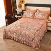 Ensembles de literie Ensemble nordique luxe épais housse de couette douce flanelle draps avec taie d'oreiller hiver king size lit couette