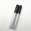 2.5ml Empty Lip Gloss Tube Round Transparent Lipcare Packaging Tubes With Wand Refillable Black White Lid DIY Makeup Container BH8227 TYJ