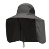 Chapeaux à large bord Casquette de pêche militaire avec et chapeau de protection du cou châle Camping Soleil à séchage rapide en plein air