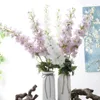 Dekorativa blommor 85 cm Artificial Delphinium Flower Hyacinth Fake Blad för bröllopshem Silkbukett