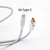 USB -кабель тип C Кабели мобильного телефона 6A 66W Быстрая зарядка A8 Andriod Sync Data Data Adapter Cable для iPhone Samsung Huawei