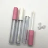 2.5ml Empty Lip Gloss Tube Round Transparent Lipcare Packaging Tubes With Wand Refillable Black White Lid DIY Makeup Container BH8227 TYJ