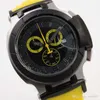 2023 U1 Toppkvalitet AAA Limited Edition Quartz Golden Case Chronograph Watch Men Yellow T-Race Wristwatch Portatil Watches Rubber Band Strap Couturier 1853