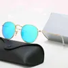 Moda redonda óculos de sol marca design uv400 óculos metal moldura de ouro tr90 óculos de sol homens mulheres espelho pol cix raies ban oakleyes216t 7yp3q ray-ban