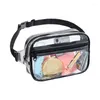 TABE TABY PVC Women Fanny Pack Pasp Bag Hip Bum Clear Transparent Worka na piersi 2023 Plażu Travel Banana zamek błyskawiczny