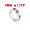 Klasyczny projektant męski pierścień miłosny dla kobiet -ducha czaszka luksusowy Pierścień Plastowany vintage srebrna litera moda unisex homme bague