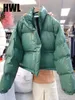 Women s Down Parkas Cotton Padded Glossy Snow Parka Women Winter Waterproof Oversize 2XL Coat Stand Collar Thickened Puffer Jacket 230106