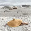Szerokie brzegowe czapki kobieta moda duża słoneczna plaża anty-UV Protection Protectible Straw Słomowa pokrywa Owczesna składka Sunshade 71#452816