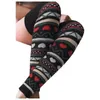 Women Socks & Hosiery Love Stripe Print Ladies Christmas Warm Thigh High Over The Knee Long Cotton Stockings Knit Fashion