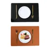 Placemats Washable Place Mat Faux Leather Double Side Placemat Easy to Clean Table Pad Waterproof Wipeable Table Mats