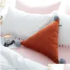 Yastık/Dekoratif Yastık Yaratıcı Ana Sayfa 50cm Üçgen Kanepe Toplar Düz Renkli Koltuk Yastık Yatak Araba Dekoratif Polyester Yumuşak DH0 DHZQY