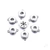 Clasps Hooks Sier Alloy 12Mm 18Mm Noosa Ginger Snap Base Interchangeable Accessories For Button Diy Jewelry Accessory Drop Deliver Dhqrp