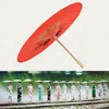 Chinese Traditional Craft Oil Paper Umbrella Wooden Handle Silk Cloth Umbrella Dance Cosplay Umbrellas Wedding Decoration BH8190 TQQ