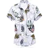Mäns avslappnade skjortor Lifenwenna Hawaiian Men's lyxiga personliga tryckta strandtröja Summer Short Sleeve Vacation Men M-7XL