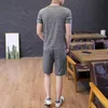 Survêtements pour hommes Arrivée T-shirt 2 PC Top Shorts Été Deux pièces à manches courtes Casual T-shirts de base Chemises cool