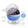 Star Projector 360 ° Rotatie Nachtlicht voor kinderen Slaapkamer LED Babylamp Decor Roterende sterrenhoge kinderdagverblijf Maan Galaxy Tafellamp